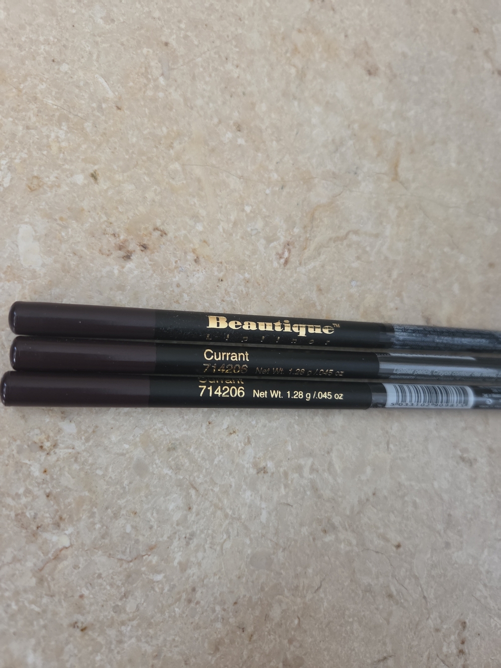 3- Beautique Lip Liner Currant Shade #714206 Sealed Discontinued Rare Old Stock